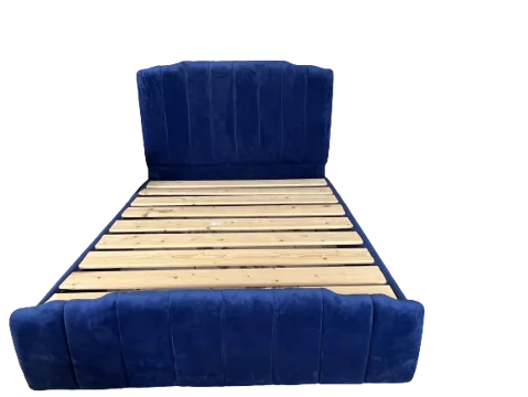 High Backboard Blue Bed